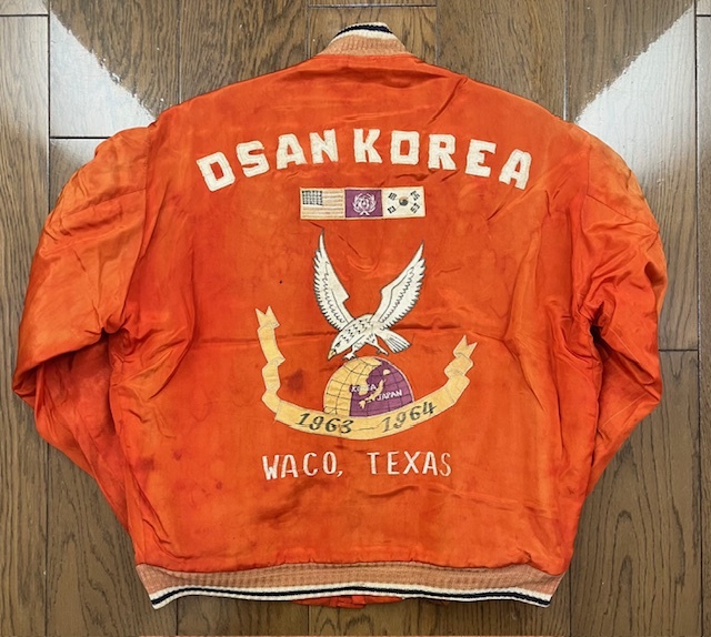 [レア] 60s 当時物 vintage ヴィンテージ スカジャン スーベニアジャケット KOREAN コリアン 韓国 オレンジ_画像5