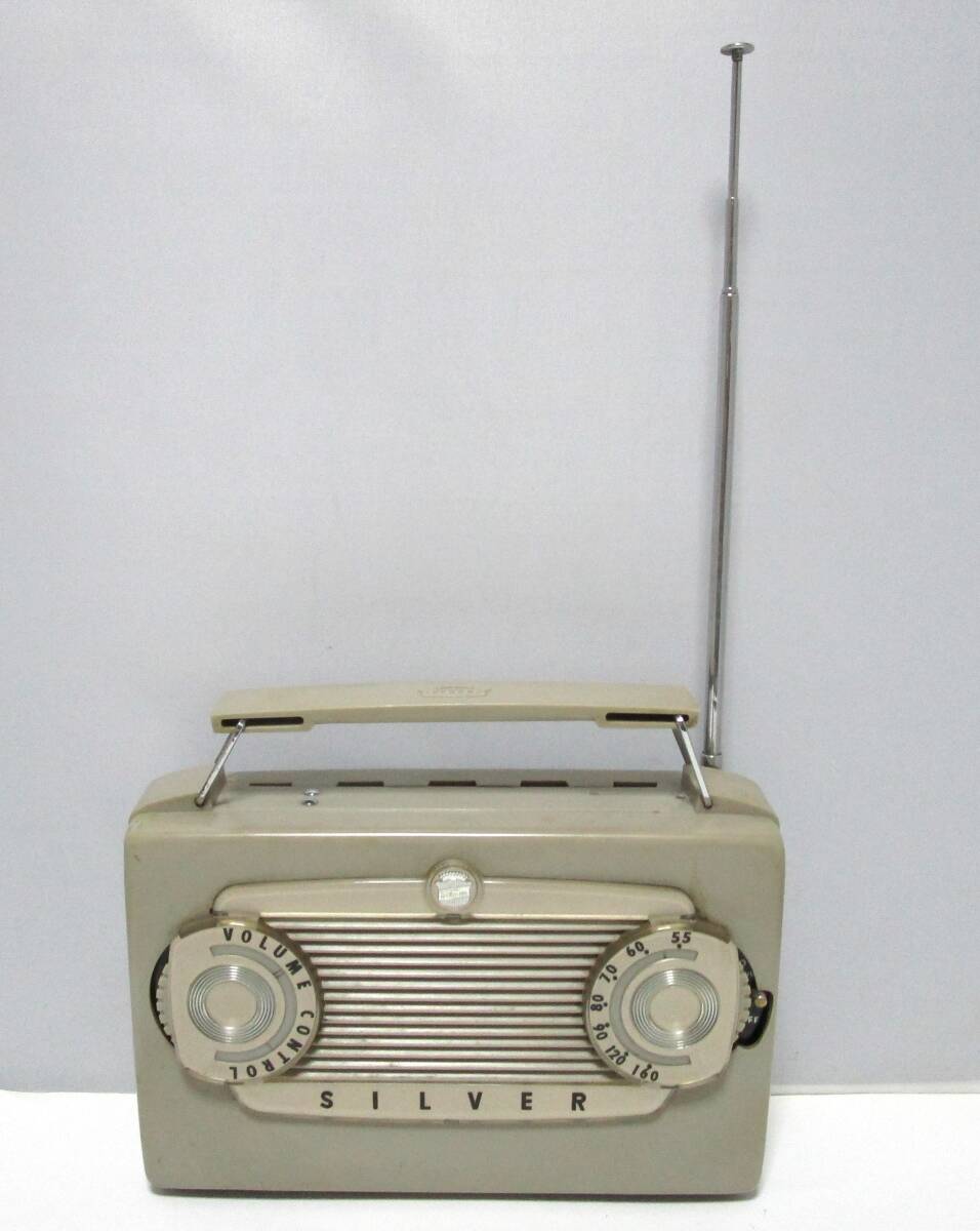 60 period * silver portable receiver * battery tube [ all SF type ]5 lamp ( height cycle 1 step attaching )*AM reception *ANT built-in / operation has been confirmed .* exclusive use AC code attaching 