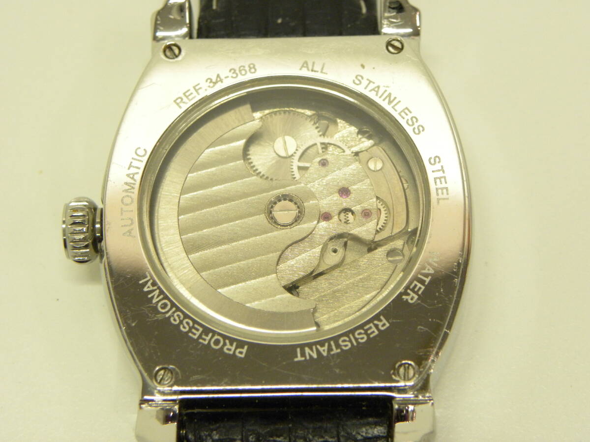 ブランド祭 ジュネーブ ヨットクラブ オートマチック 34-368 稼働中 GENEVE YACHT CLUB AUTOMATIC 裏スケルトン_画像8