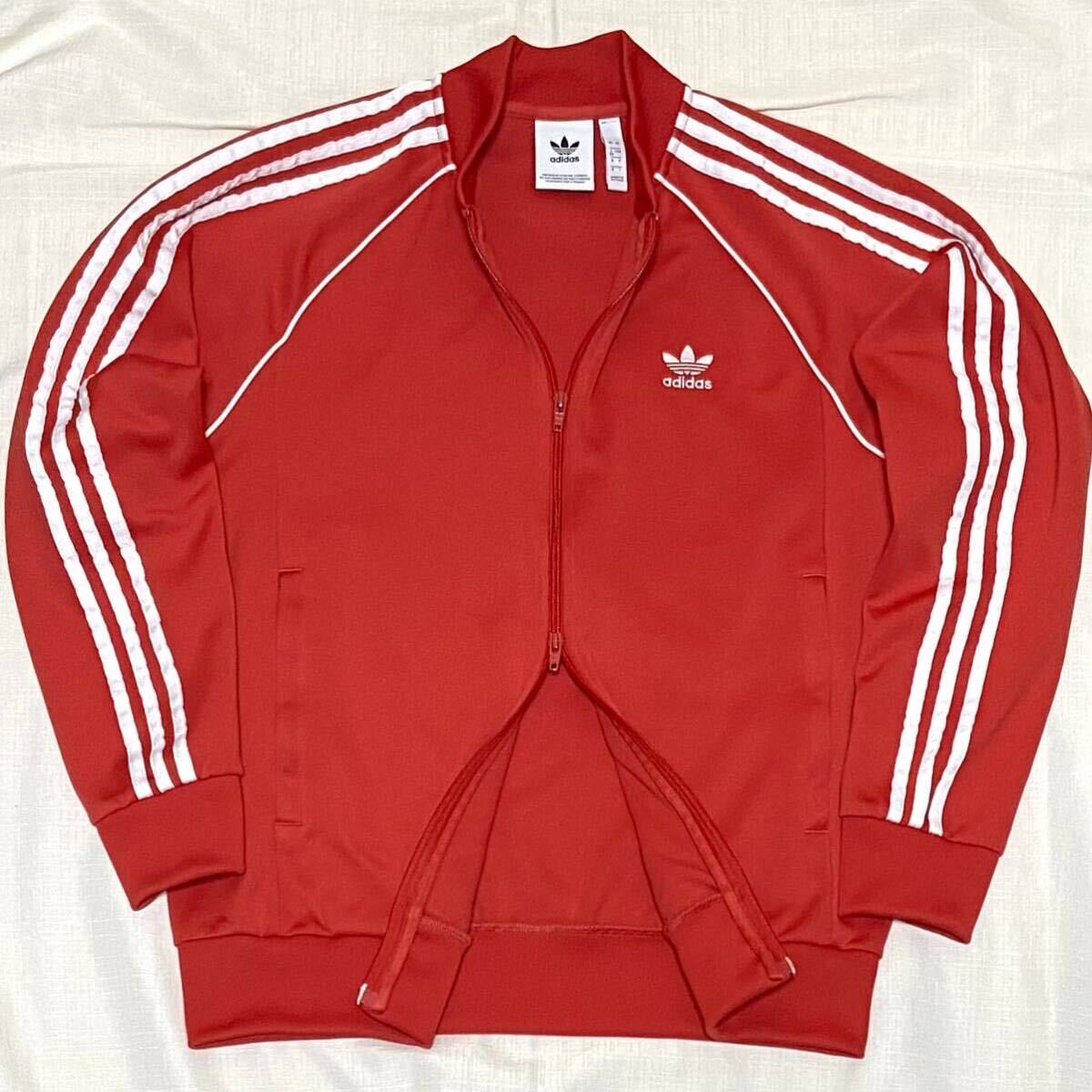 XO 美品レアカラー adidas オリジナルス ATP 復刻 赤 白 トラックジャケット ジャージ トラックトップ トレフォイルロゴ 正規品 adidas SST_貴重なフロントはダブルジッパー仕様です。