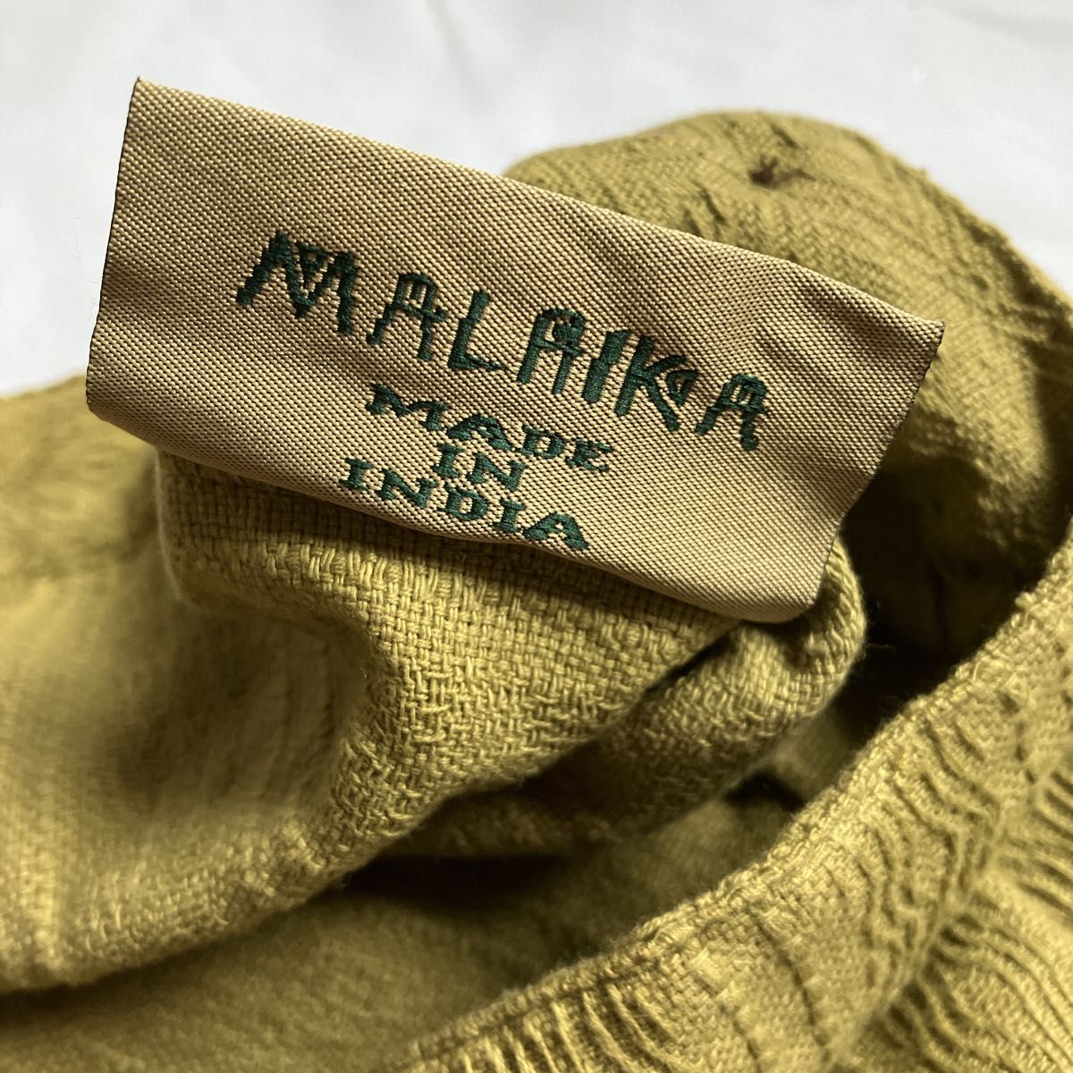 新品未使用 MALAIKA マライカ  サルエルパンツ インド製 マスタード