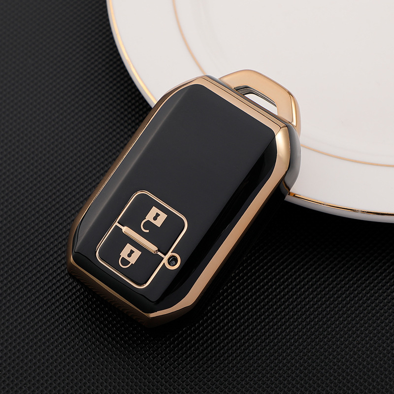  Suzuki SUZUKI "умный" ключ кейс TPU ключ покрытие Jimny Swift Hustler Wagon Solio черный × Gold 