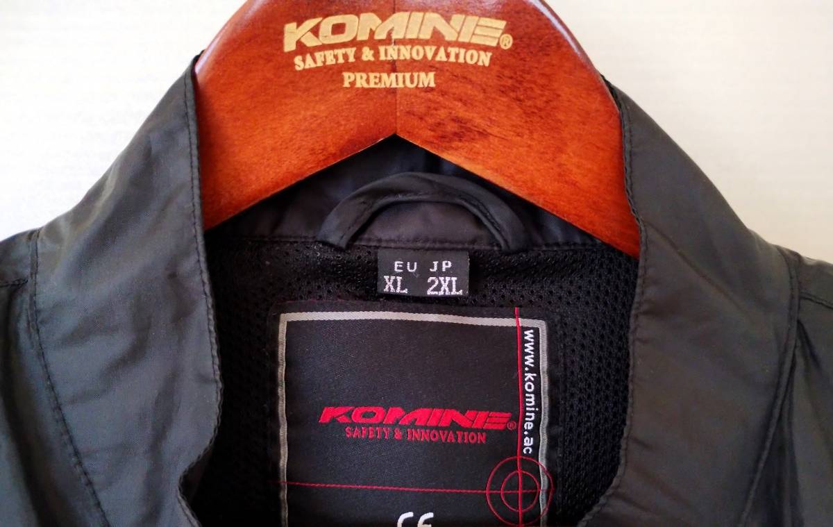 【美品】コミネ KOMINE バイク用 ウォータープルーフ・ライニングジャケット ブラック 2XL★JK-024 690 透湿 防水★_画像4