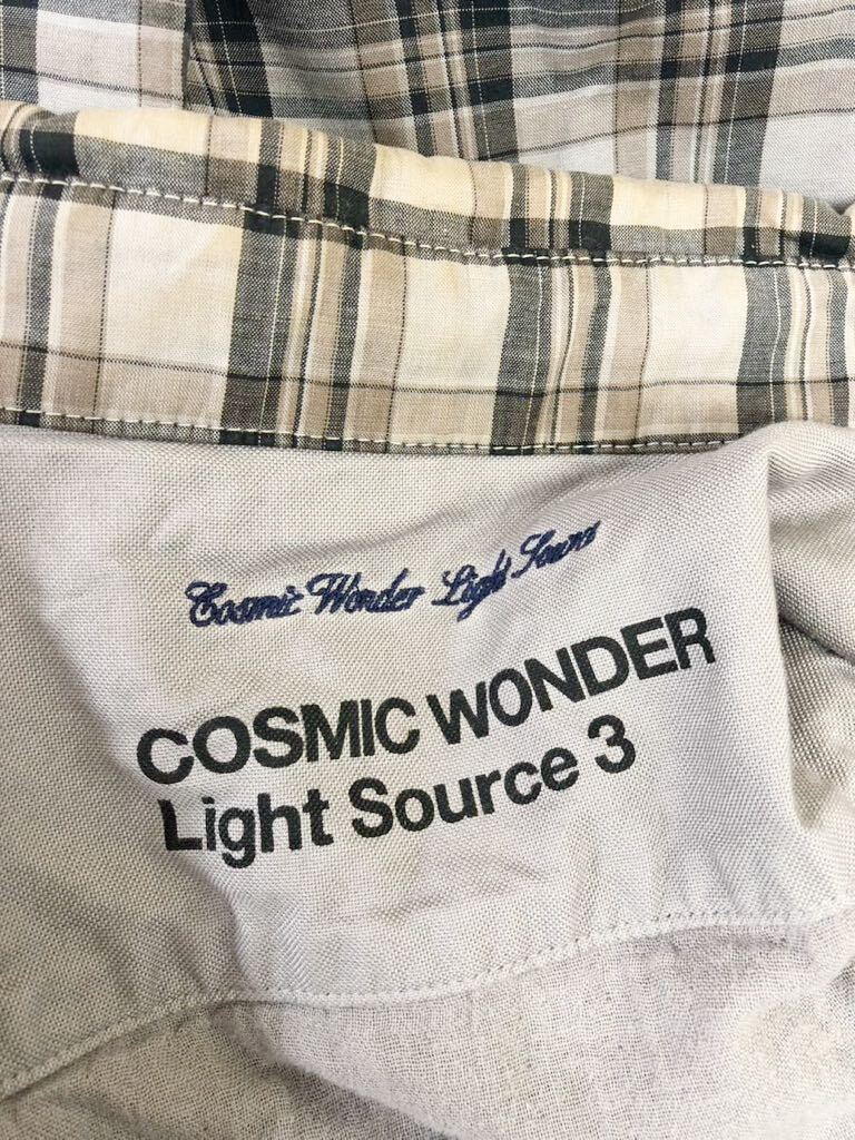 COSMIC WONDER Light Source 3 コズミックワンダー　グレー　チェック柄　ジャケット　ブルゾン　アウター　上着　3表記_画像3