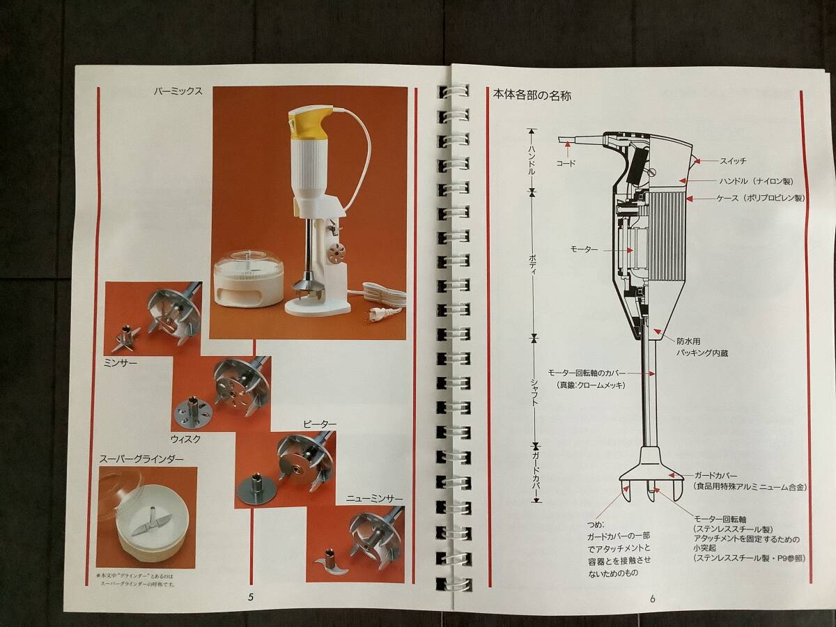 未使用品　長期保管品　タッパーウェア　bamix バーミックス　ハンディ　フードプロセッサー　ブレンダー　可動品_画像3