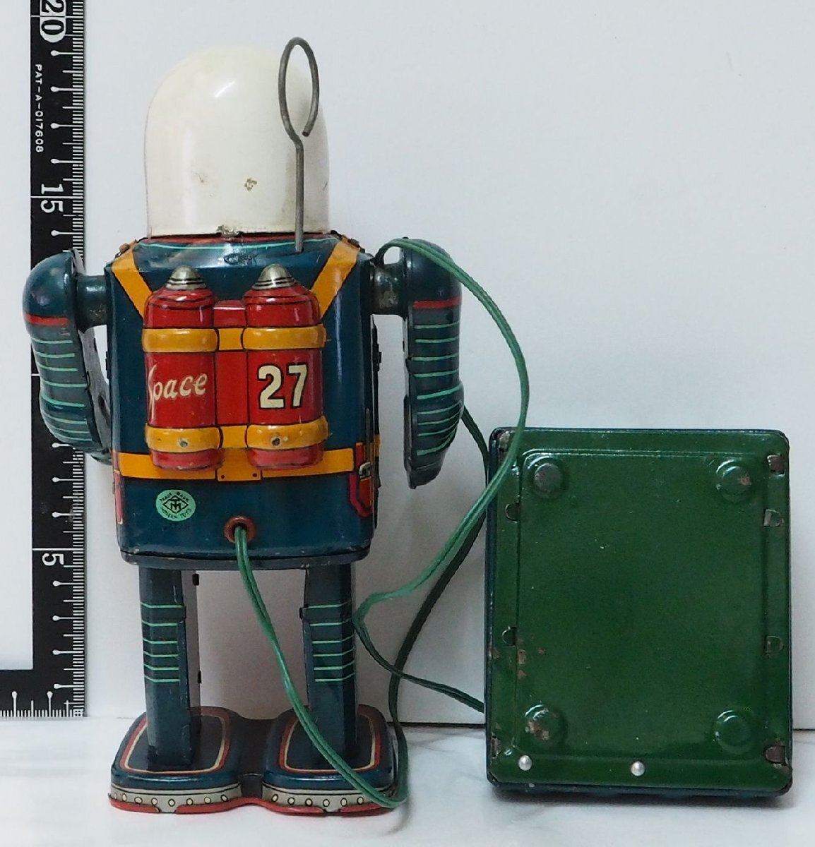 増田屋【SPACE MAN スペースマン リモコン電動歩行 動作確認済 宇宙飛行士 アストロノーツ】当時物ブリキMODERN TOYS マスダヤ【箱無】0965_画像6