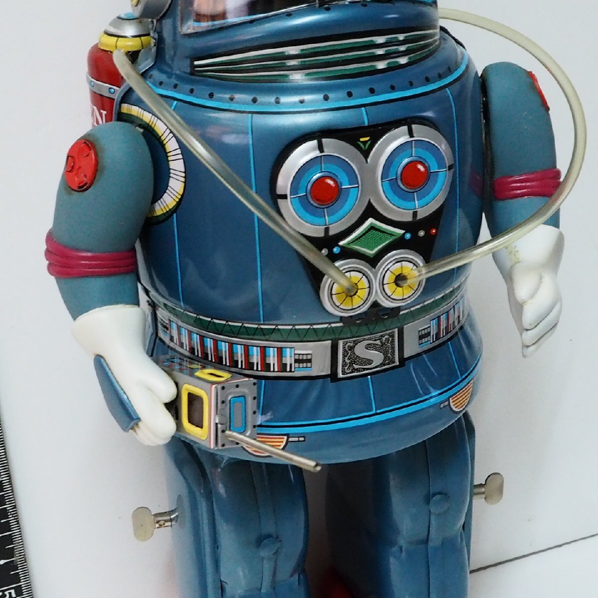  Osaka tin plate toy materials .[ASTRONAUT Astro no-tsu electric walk operation verification settled astronaut ] reissue record tin plate toy TIN AGE# replica [ box less ]0967