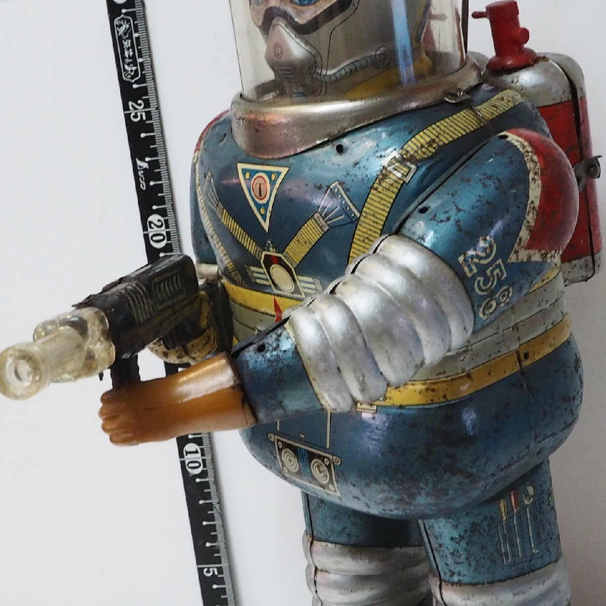 DAIYA[ASTRONAUT Astro no-tsu large size electric walk operation defect astronaut ] that time thing tin plate toy TIN TOY# temple . shop diamond [ box less ]0966