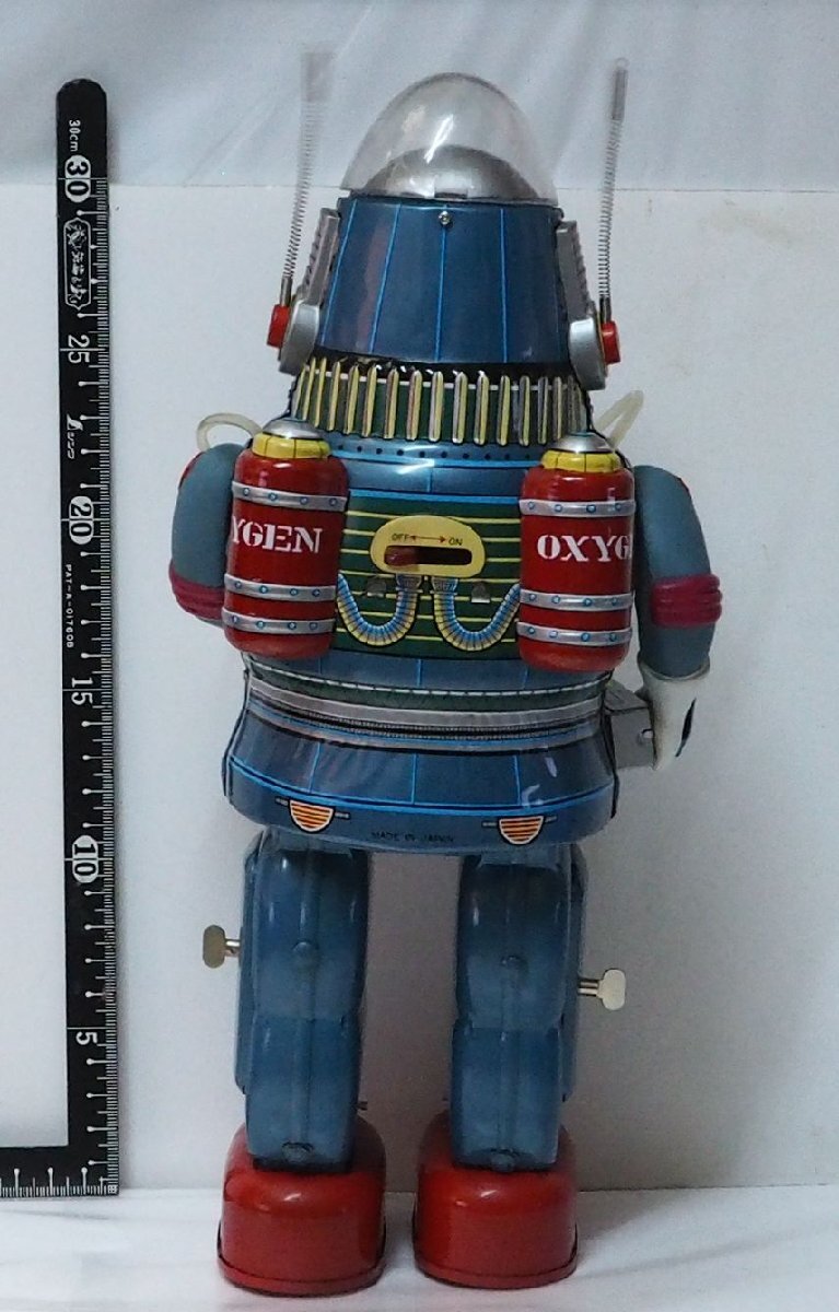  Osaka tin plate toy materials .[ASTRONAUT Astro no-tsu electric walk operation verification settled astronaut ] reissue record tin plate toy TIN AGE# replica [ box less ]0967