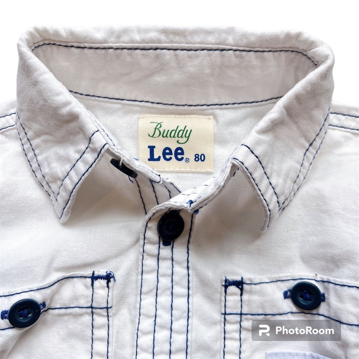 Lee リー ワイシャツ シャツ 80 ホワイト 男の子 女の子 ベビー スーツ 長袖 ウエスタンデニムシャツ デニムシャツ 