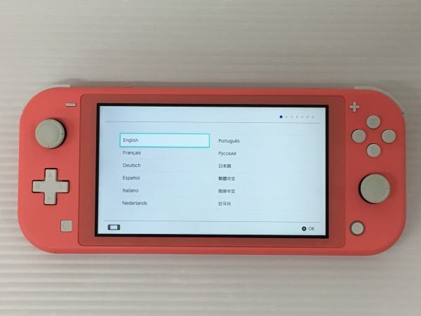 K18-816-0429-049【中古】Nintendo Switch Lite(ニンテンドースイッチ ライト) MOD.HDH-001 コーラル 本体のみ ※動作確認済み_画像2