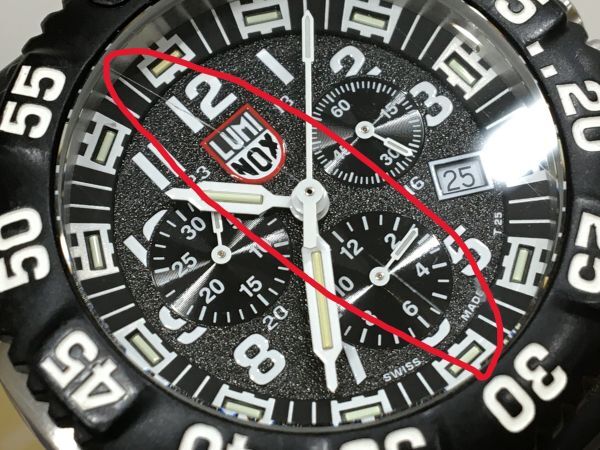 K11-332-0429-155【中古】LUMINOX(ルミノックス)SERIES 3180 NAVY SEALS STEEL COLORMARK ネイビーシールズ クロノグラフ クォーツ 腕時計の画像6