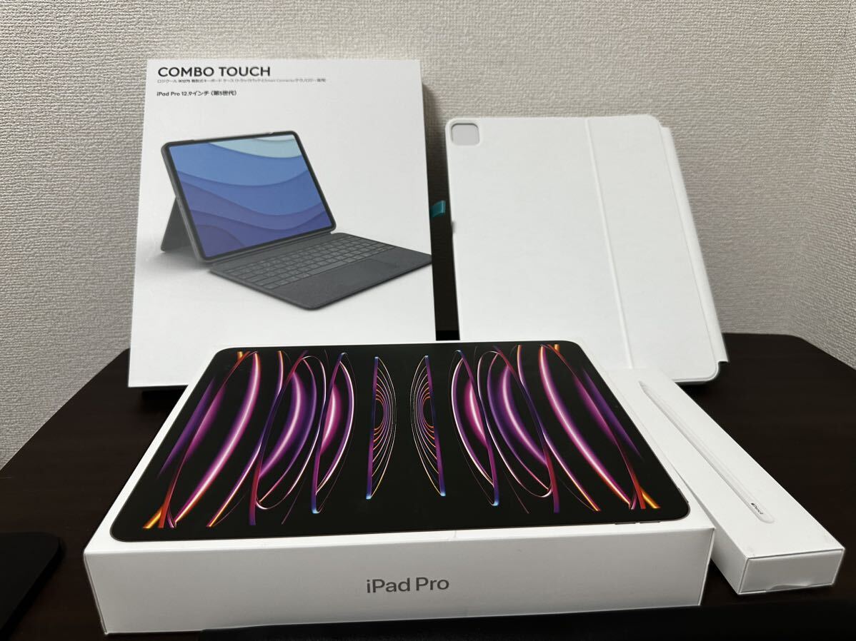 iPad Pro 12.9インチ第6世代ストレージ1TB wifiモデル+Apple pencil+キーボードケースなど_画像2