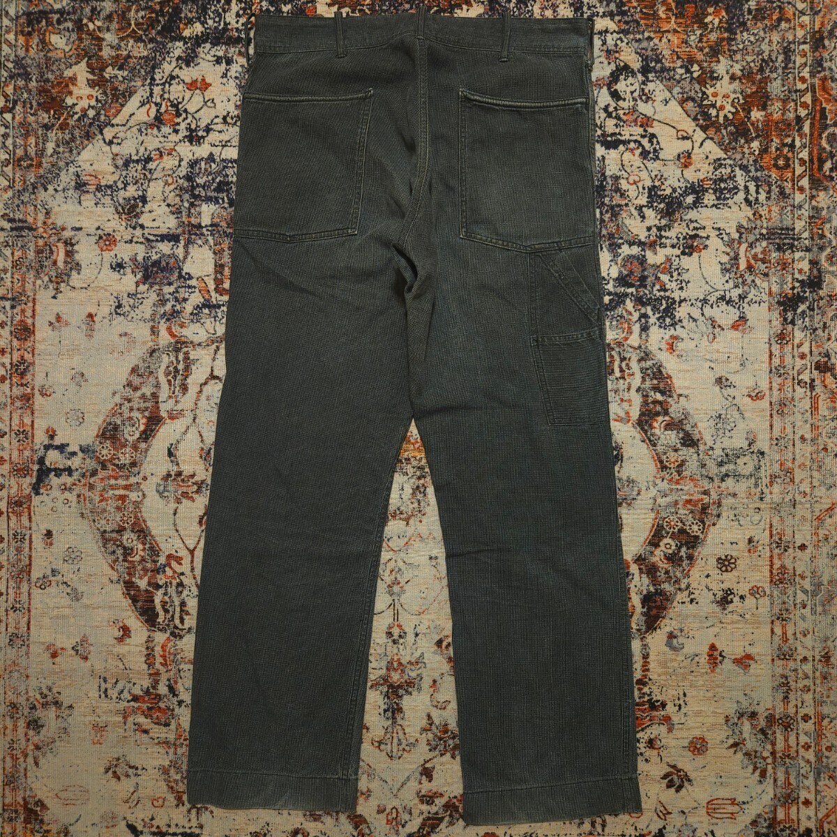 【逸品】 RRL Black Gray Carpenter Trousers 【32×30】 ブラックグレー カーペンター トラウザー 剣道着 黒 Ralph Lauren 月桂樹 パンツの画像7