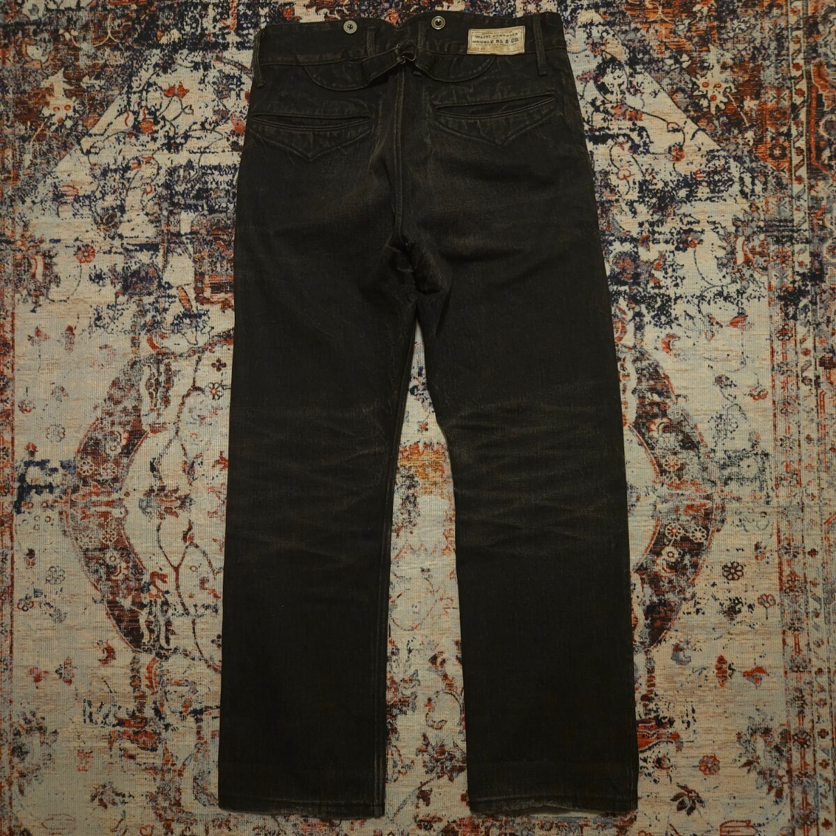 【名作】 RRL Buckle Back Black Jeans 【29×30】 バックルバック ブラック ジーンズ デニム 2014傑作 ジョニー・デップ着用 Ralph Laurenの画像8