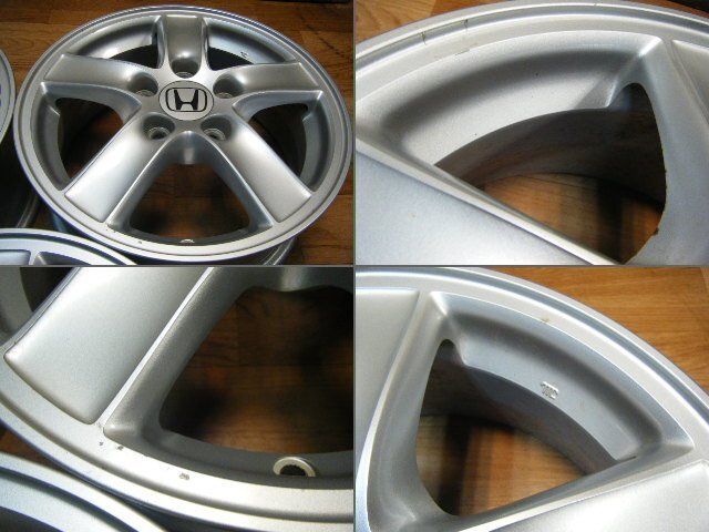 IB213 HONDA ホンダ 純正 ストリーム 15×6J 5H-114.3 +55 (4本) ステップワゴン アコード シビック 流用 送料は全国一律5500円 離島を除く_画像6