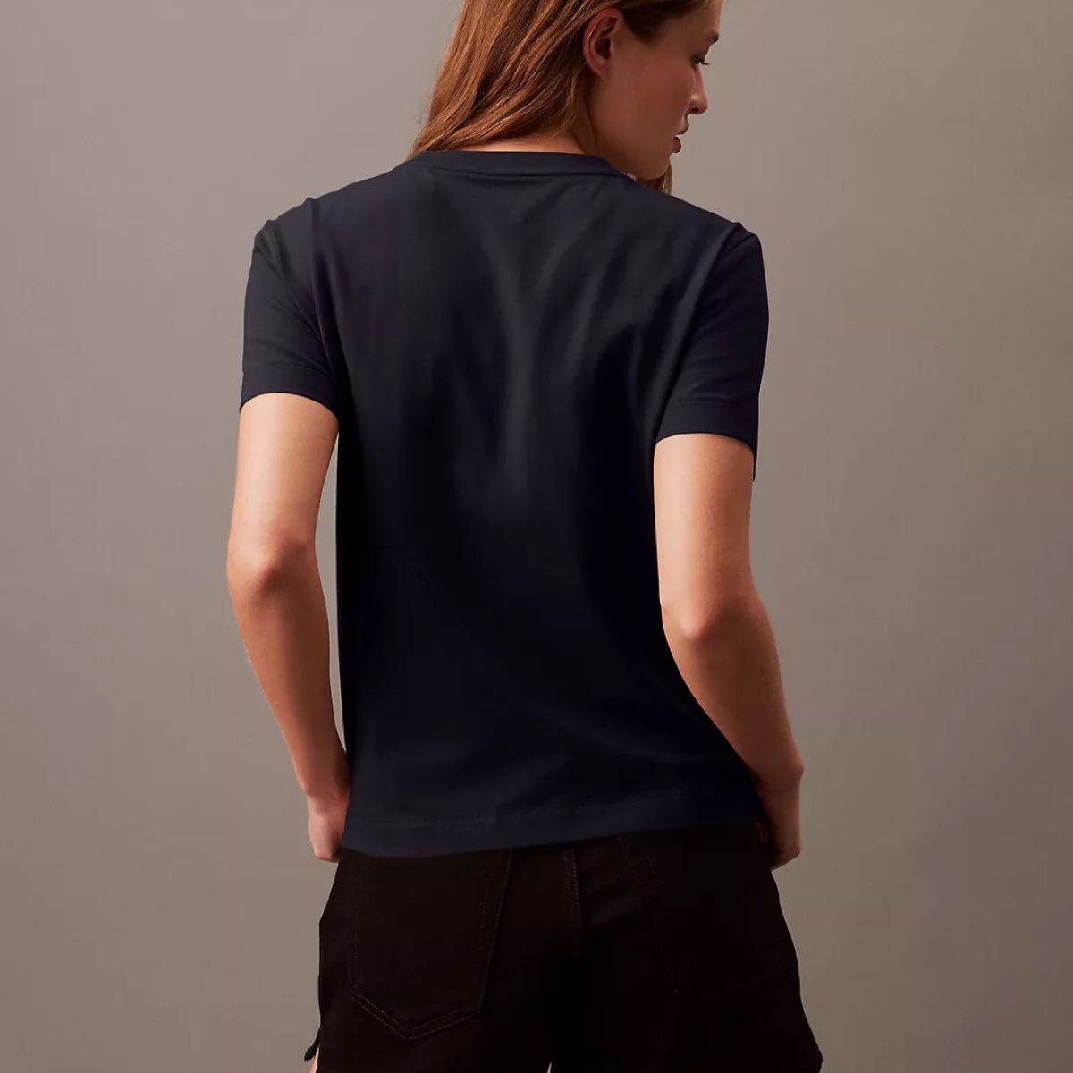【新品】カルバンクライン Tシャツ CKロゴ 黒 S