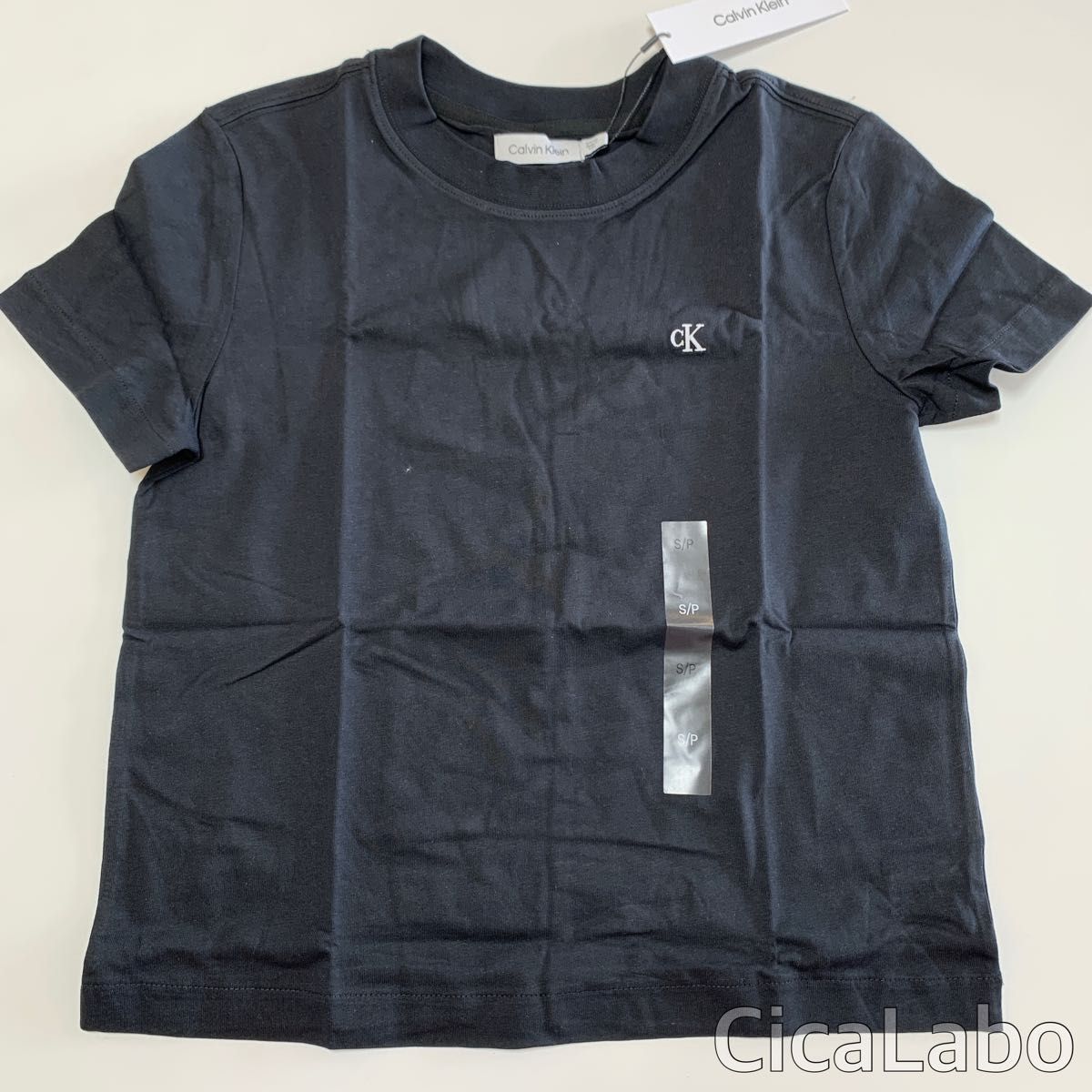 【新品】カルバンクライン Tシャツ CKロゴ 黒 S