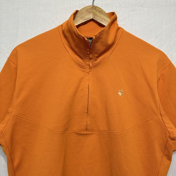 Jack Wolfskin Jack Wolfskin half Zip short sleeves Short sleeve high‐necked shirt men's L orange outdoor b19212