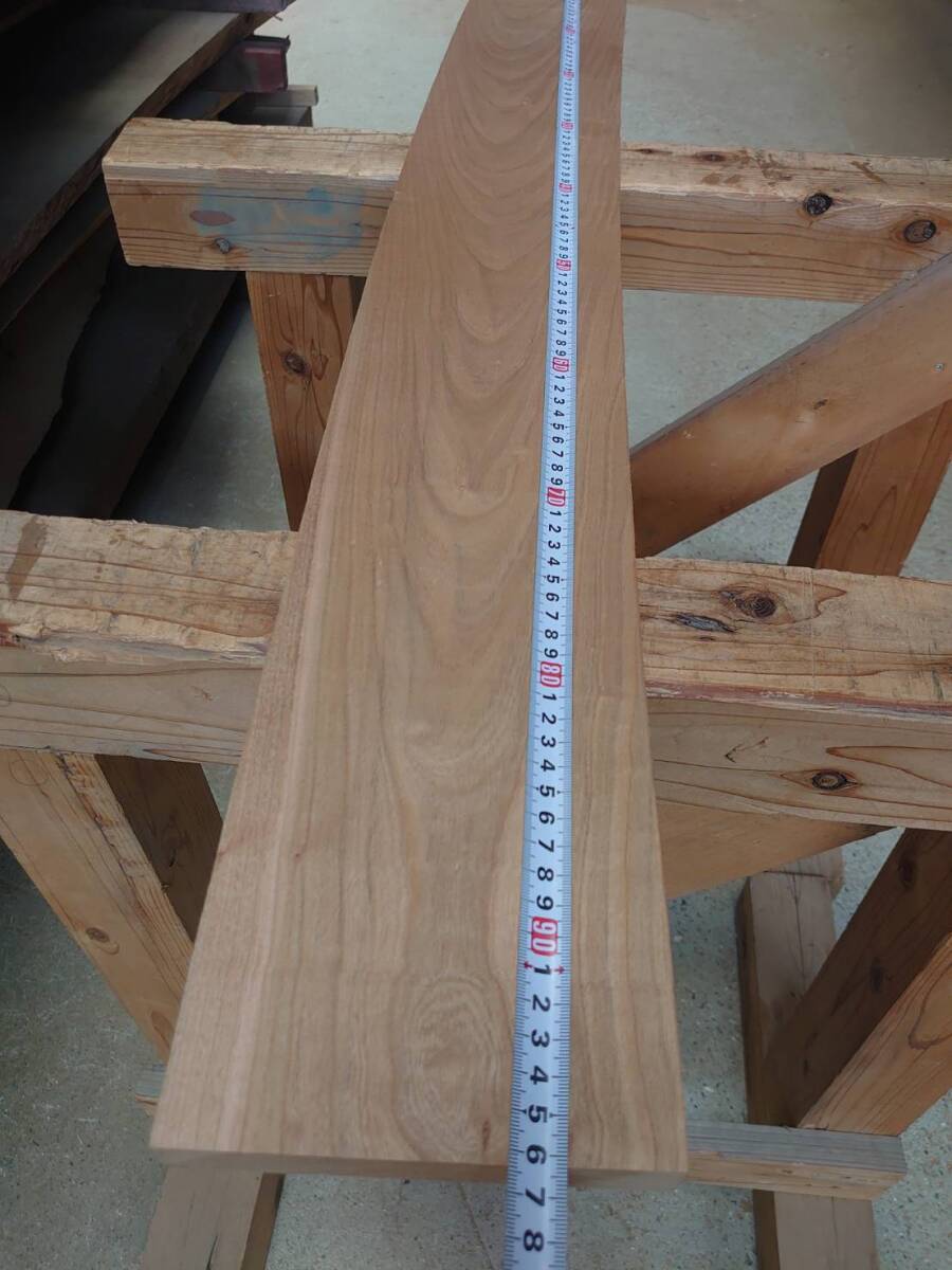 山桜　No.240517-G　無垢　乾燥材　板（長さ960㎜ｘ幅140㎜ｘ厚み20㎜）1枚　木材　DIY　棚板　小物作りに_画像1