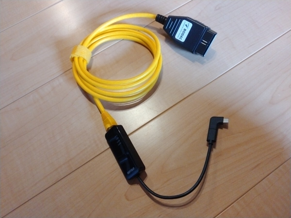 □１回使用□BODAC ENETケーブル+USB Type-C有線LANアダプタ BMW MINI コーディング 故障診断 BimmerCode BimmerLink JUNOS TRADING_画像3
