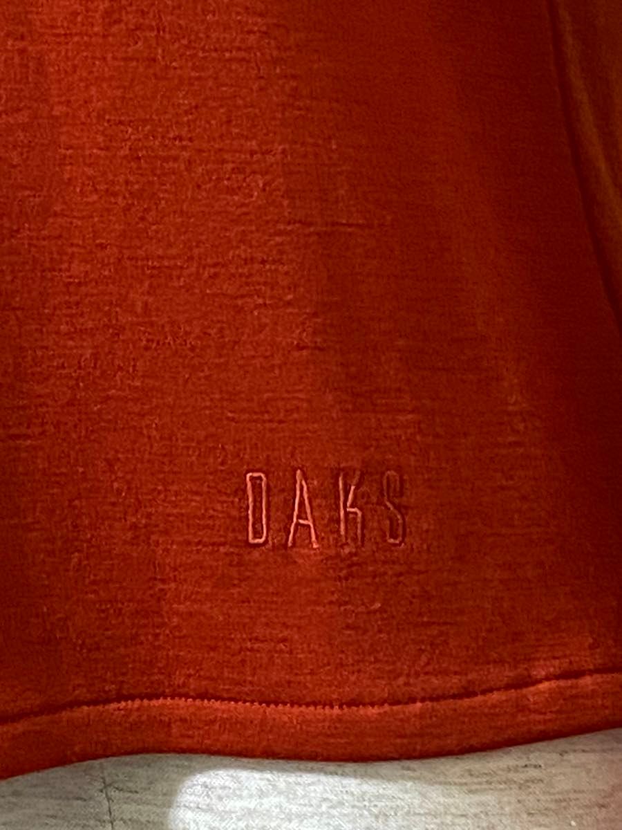 DAKS LONDON ダックスロンドン　長袖シャツ ブラウス　赤系　ウール100% 部分使い絹　レディース　素敵なシルエット美品