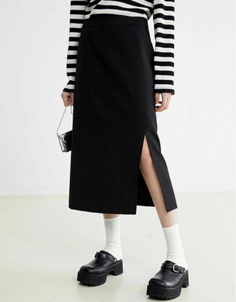 Fano Studios ファノストゥディオス Side split straight skirt L