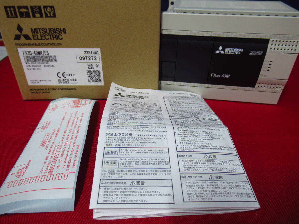 新品 MITSUBISHI 三菱電機 マイクロシーケンサ基本ユニット FX3G-40MR/ES 管理6rc0514W38_画像1