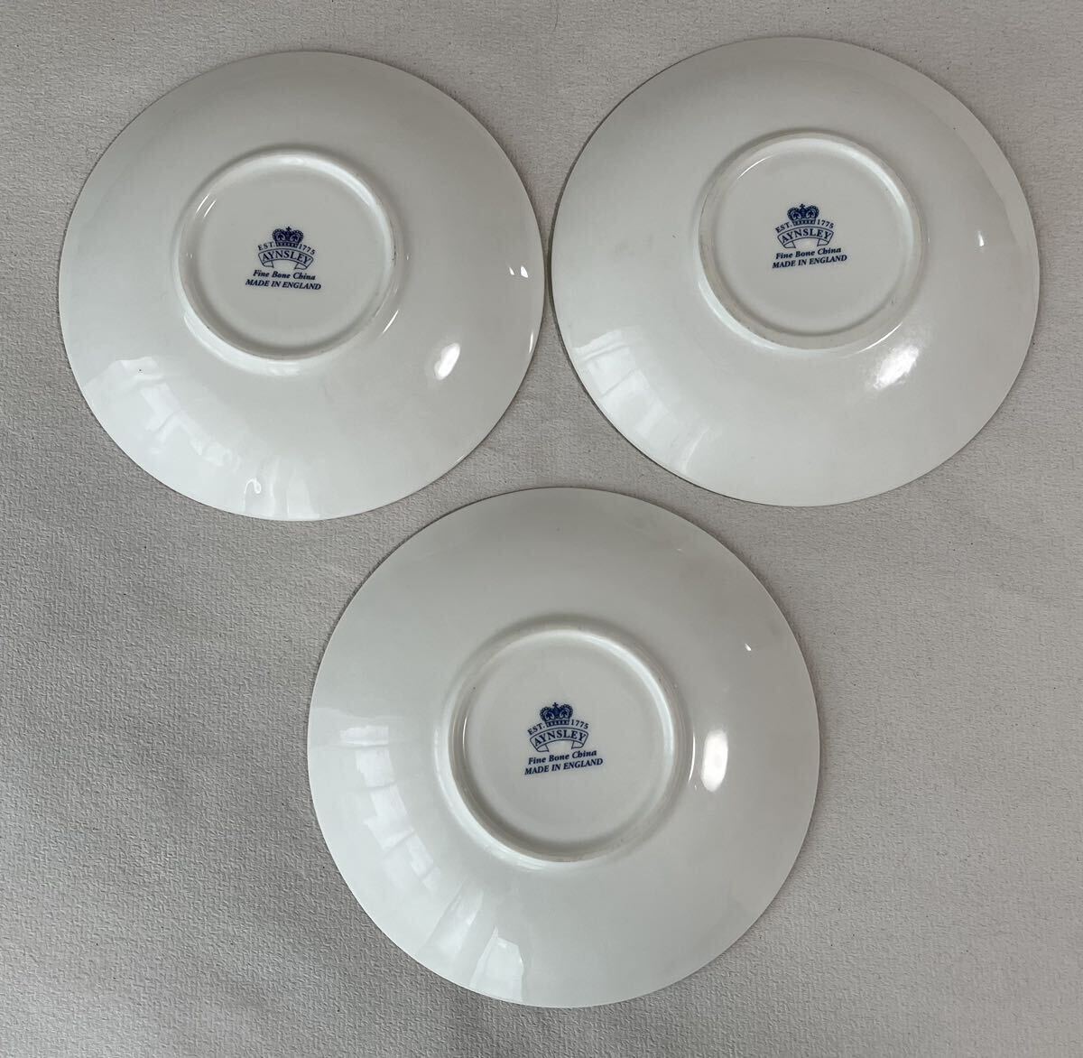 AYNSLEY Aynsley cup & saucer set 3 customer * including tax adjustment exhibition!* comment . certainly all . reading received . after consent tender please.