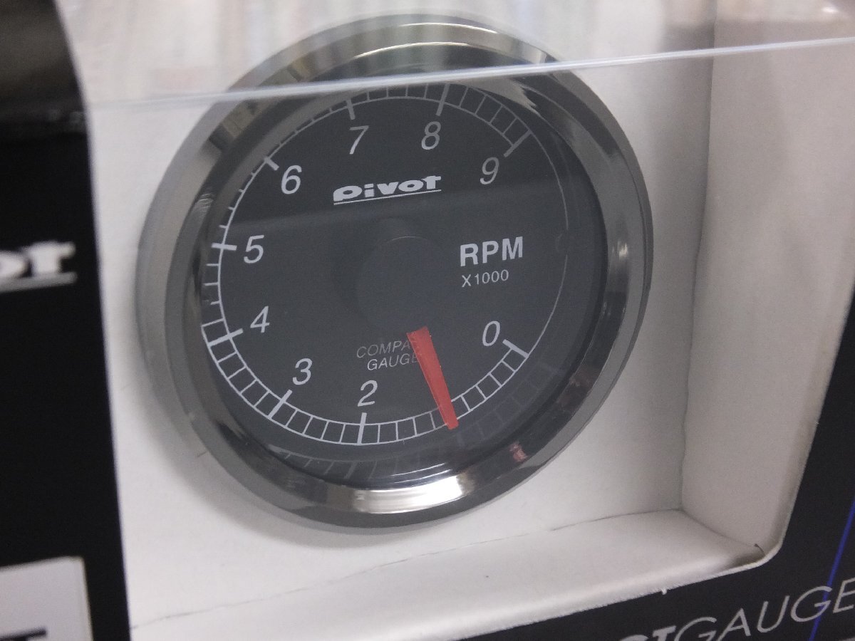 [ unused unopened * long time period stock goods ]PIVOT pivot COMPACT GAUGE52 CPT single meter tachometer OBD type Φ52