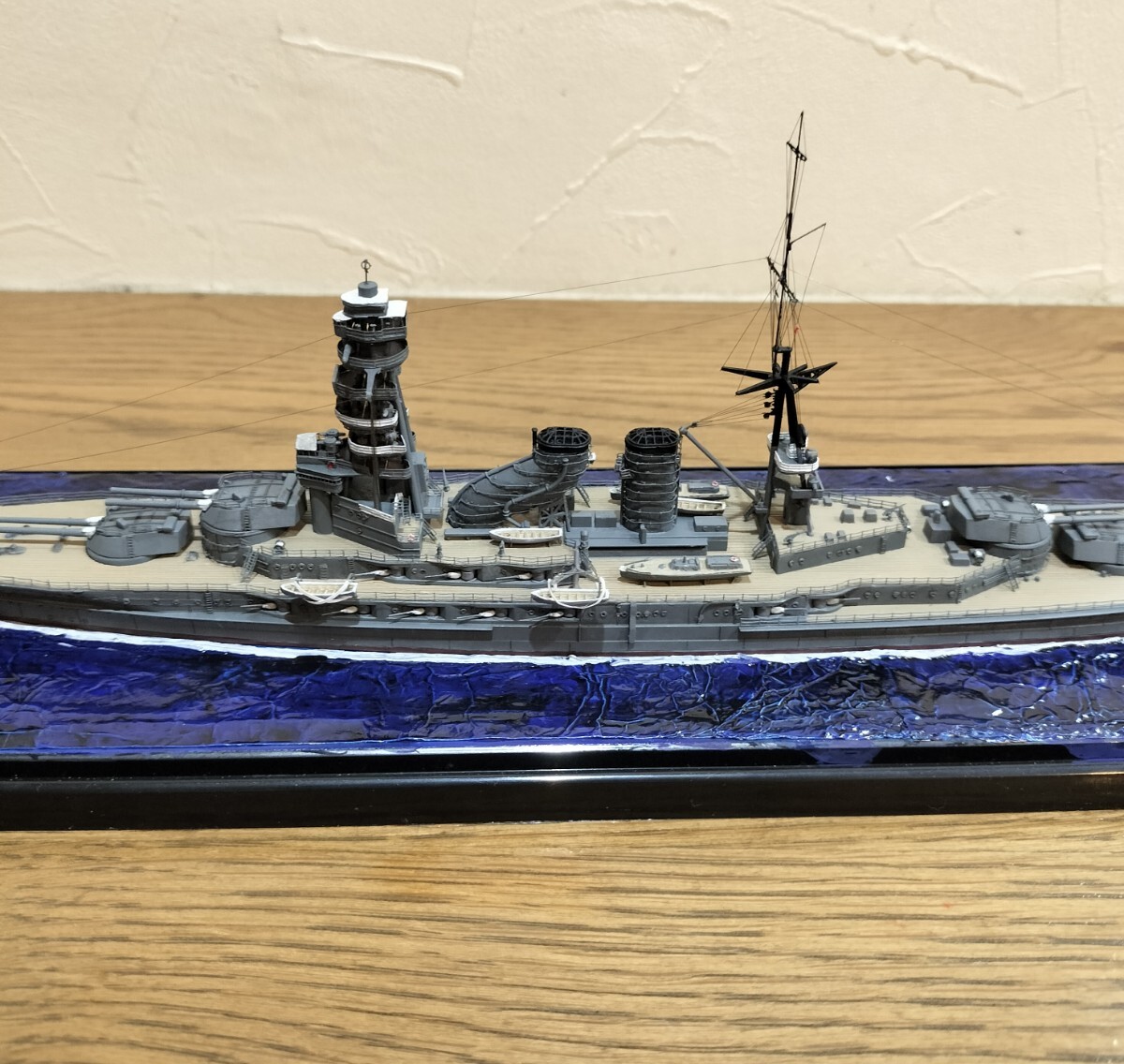 完成品　艦船模型　1/700 　アオシマ　戦艦長門　1927 屈曲煙突_画像7