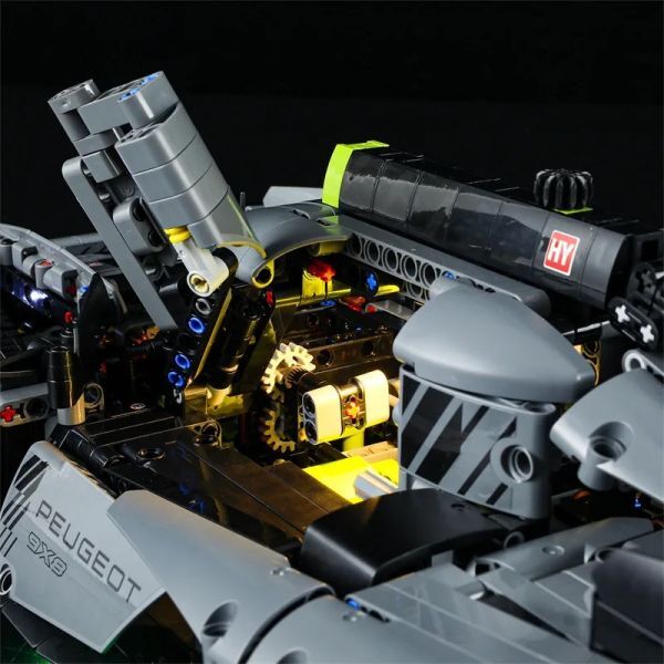 LEGO MOC ブロック テクニック 42156 互換 プジョー 9X8 24H ル・マン・ハイブリッド・ハイパーカー LED ライト 照明 キット DL174_画像4