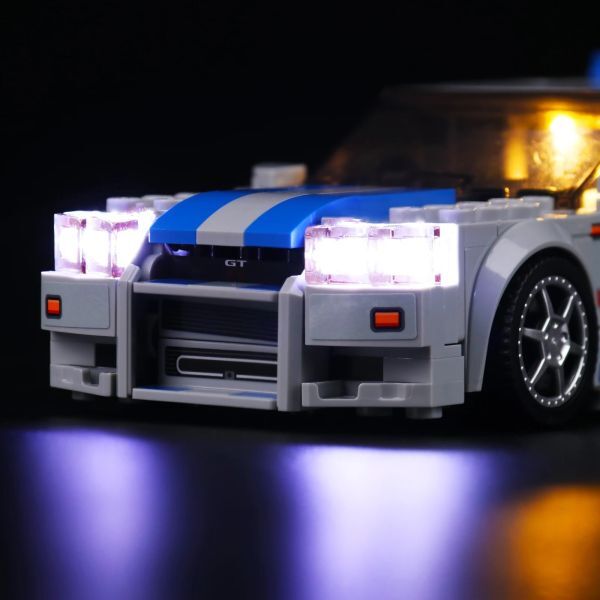LEGO MOC ブロック 76917 互換 ワイルド・スピード日産 スカイライン GT-R R34 LED ライト 照明 キット カスタム パーツ DL173_画像3