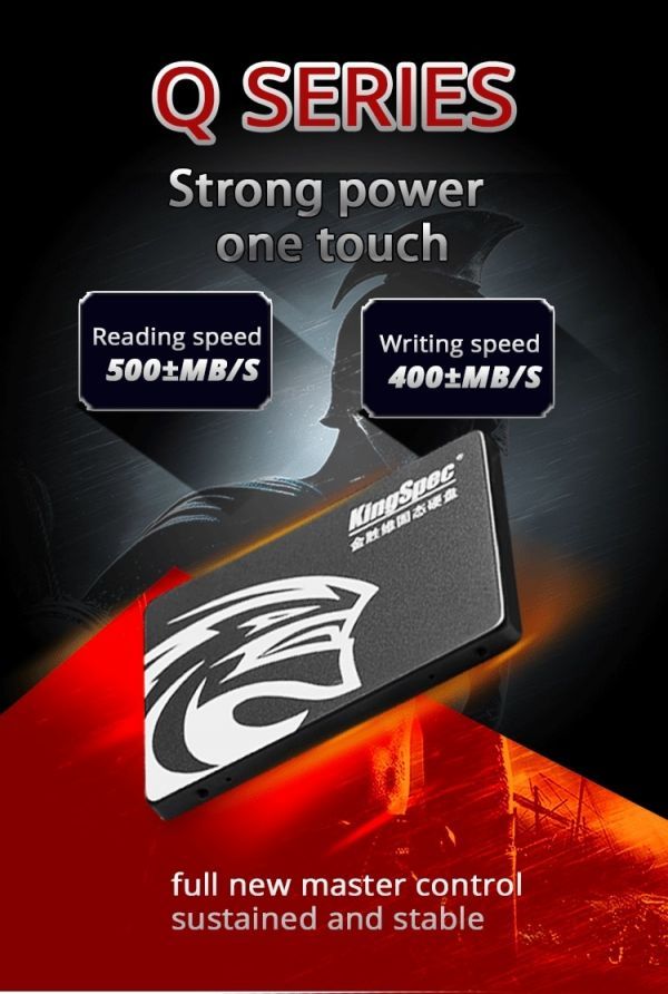 ■新品!!国内対応&90日保証■KingSpec SSD 180GB SATA3/6.0Gbps 内蔵型 2.5インチ 3D 高速 NAND 3D QLC PC ノートPC DE018_画像4