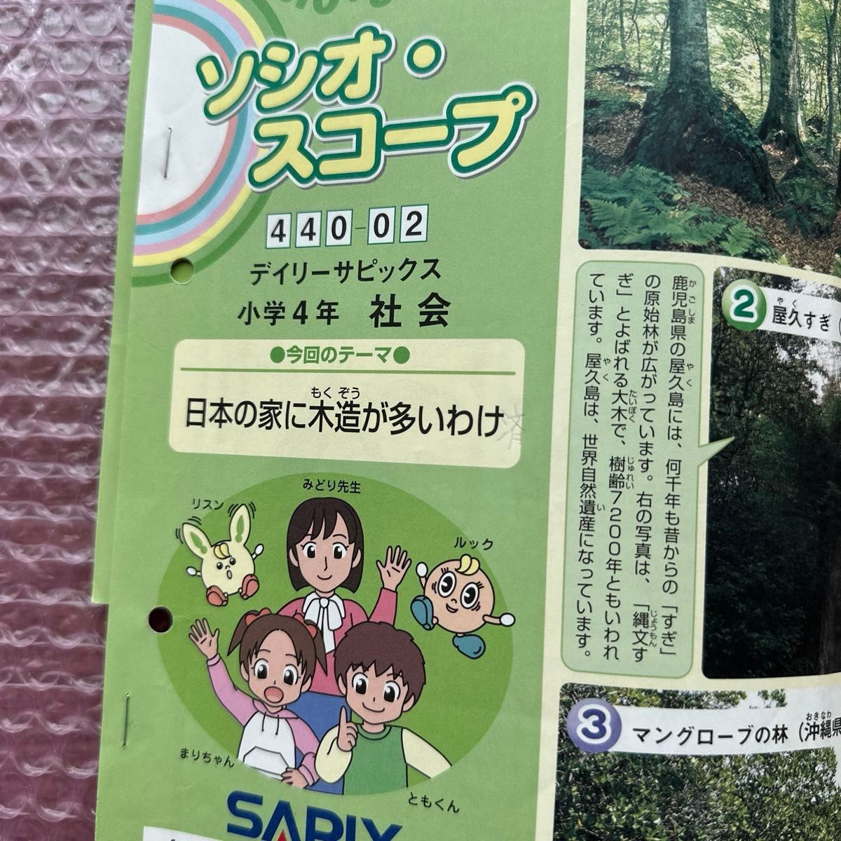 SAPIX 理科　社会　サピックス小学4年　7冊　