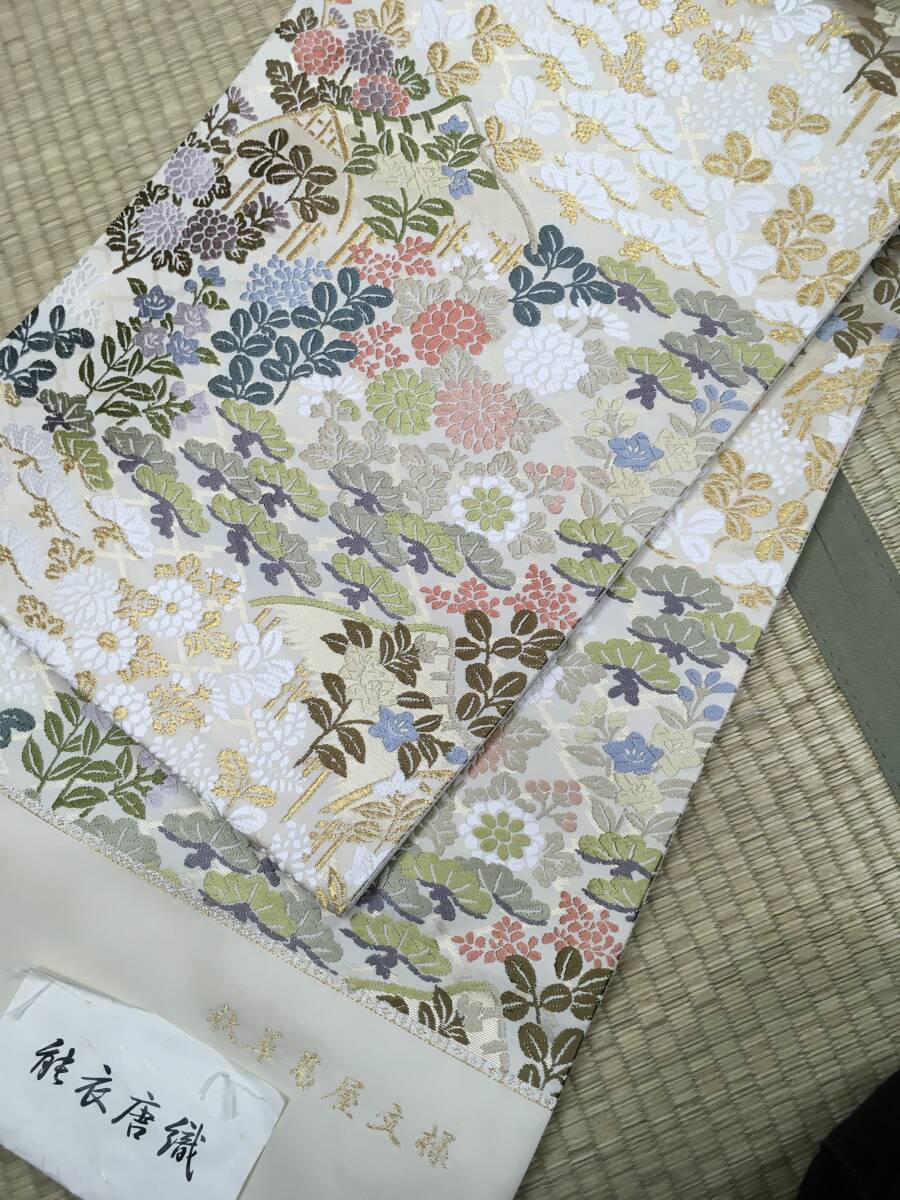 [ reference retail price 140 ten thousand jpy ] distinguished family obi Takumi small flat quality product west . special selection Tang woven double-woven obi talent . Tang woven tea seat etc. very recommendation semi formal * formal .!