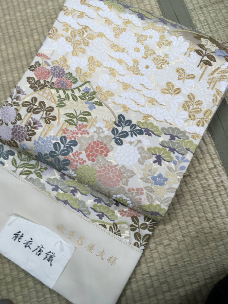 [ reference retail price 140 ten thousand jpy ] distinguished family obi Takumi small flat quality product west . special selection Tang woven double-woven obi talent . Tang woven tea seat etc. very recommendation semi formal * formal .!