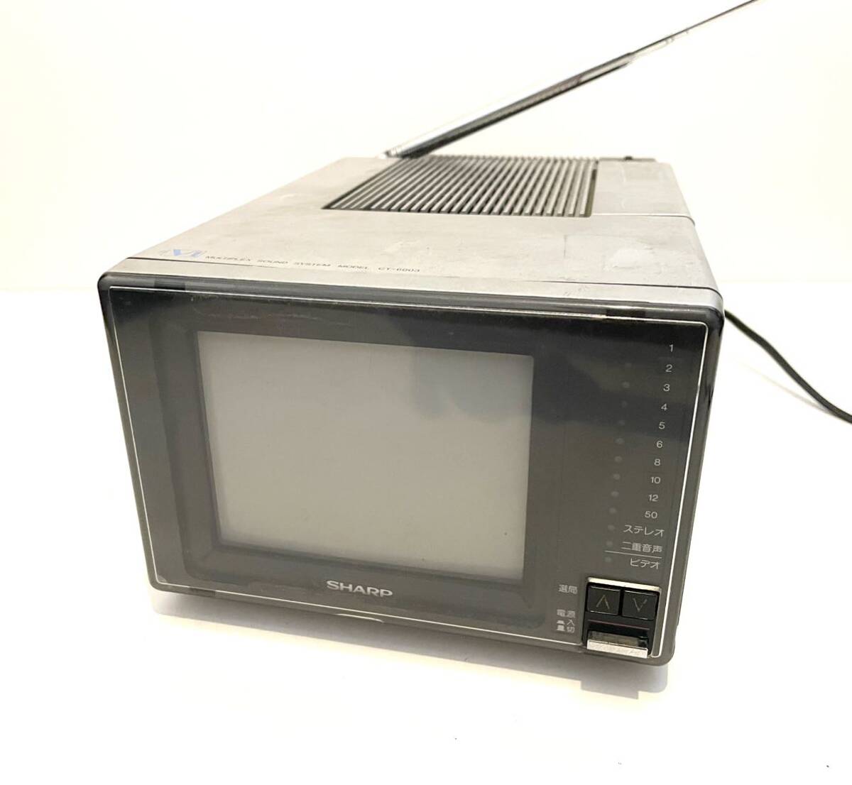 SHARP カラーテレビジョン受信機 CT-6003 シャープ ブラウン管 テレビ 小型 0526の画像2