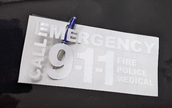 ポリスステッカー  EMERGENCY CALL 911 POLICE FIRE MEDICAL DECAL  ステッカー ２枚セットの画像2