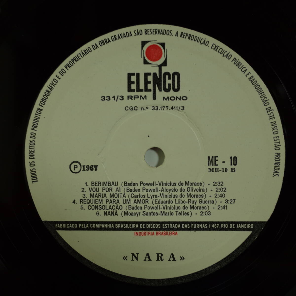 ◆Nara Leao（ナラ・レオ）の名盤！◆《NARA》◆Brasil Elenco MONO オリジナル盤の画像5