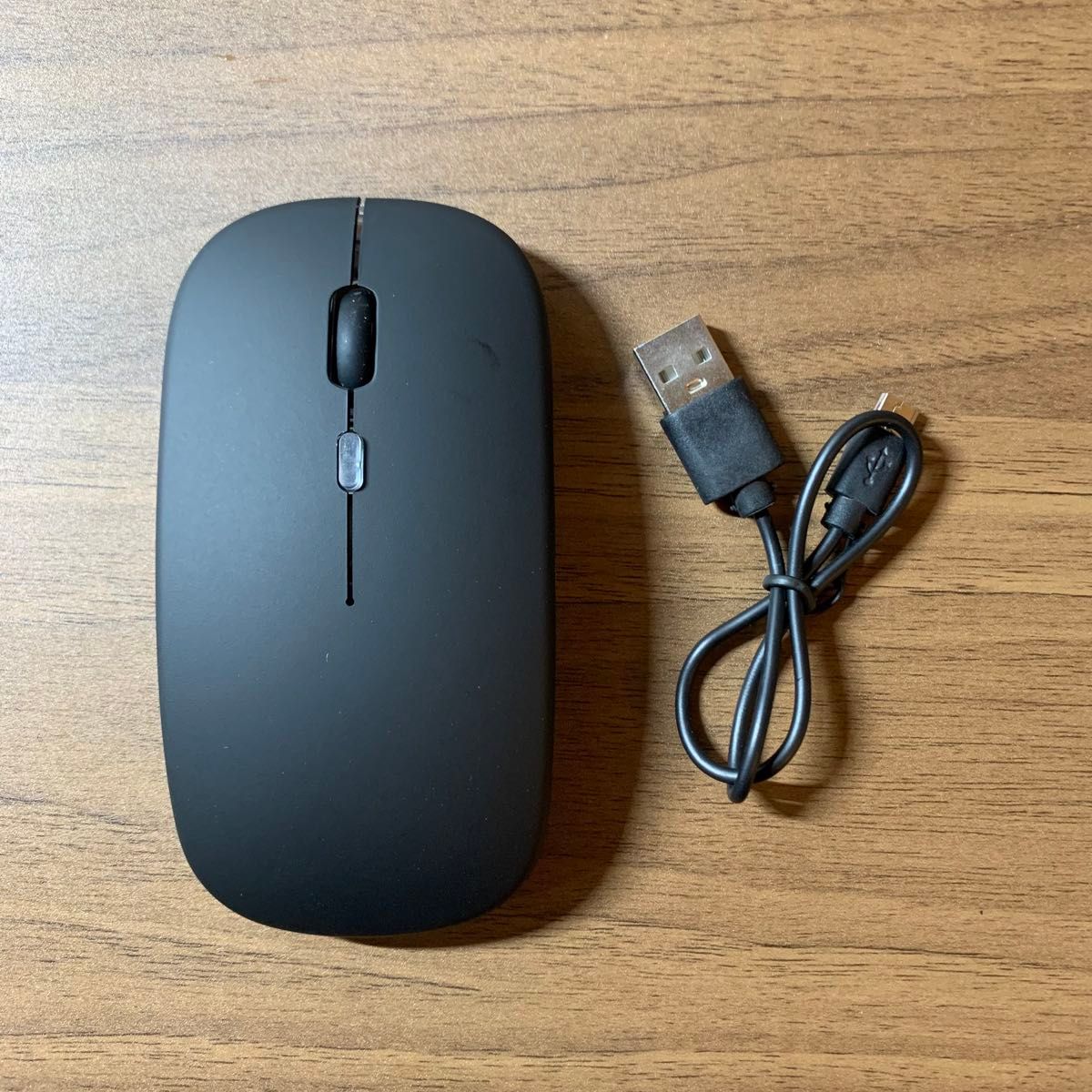 【最新版】ワイヤレスマウス 静音 超軽量 USB 薄型 （ブラック）