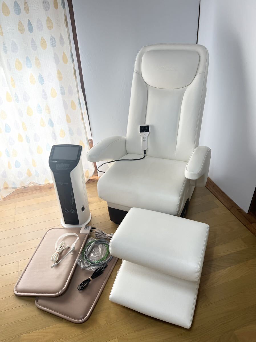 *1 jpy ~ Cosmo hell sCOSMO.Dr Revo-14000 relaxation chair evaⅡ set electric potential * super short wave combining home use medical care equipment used operation verification settled *