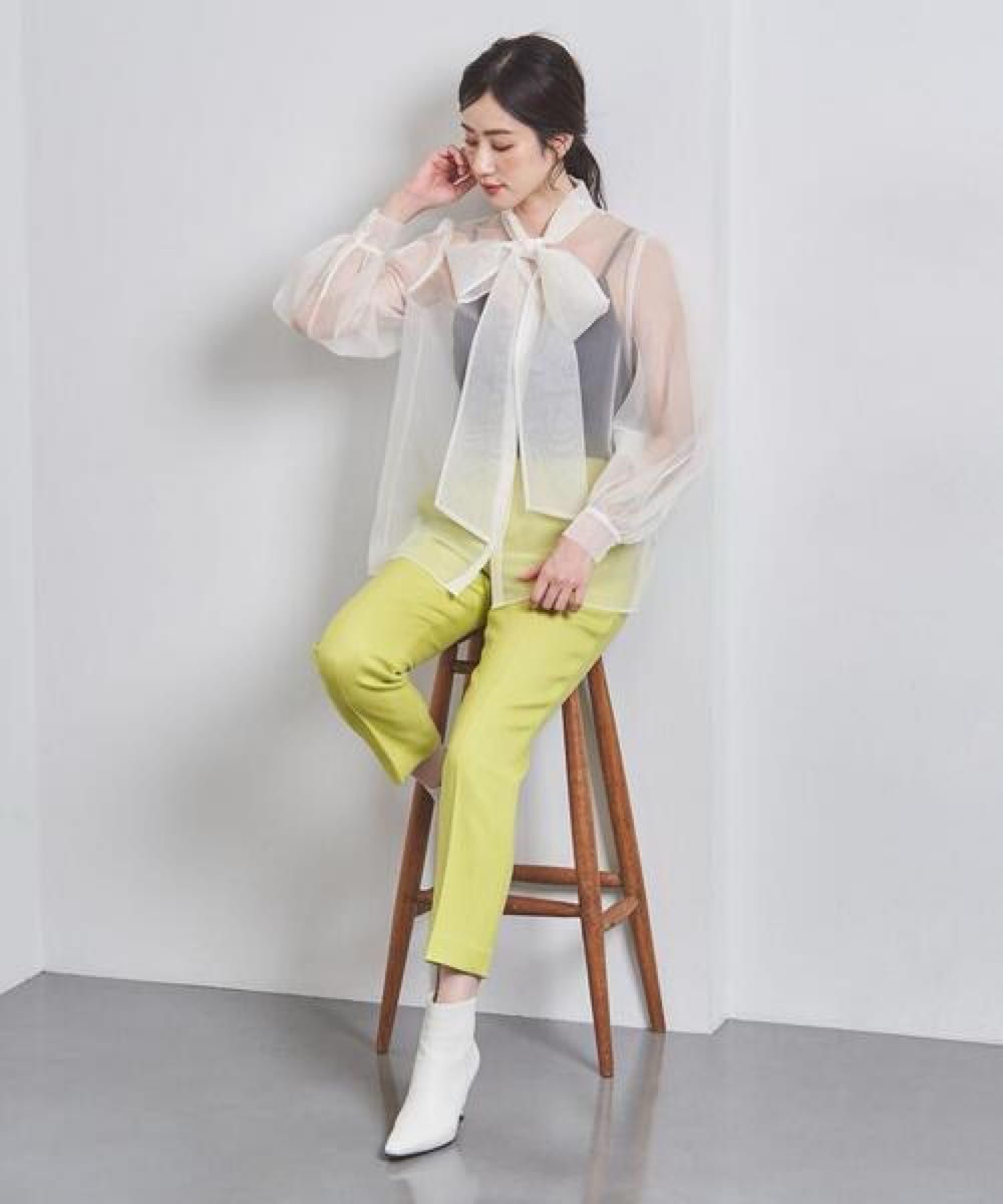 UNITED ARROWS オーガンジー リボンボウタイ ブラウス S|Yahoo UNITED ARROWS オーガンジー リボンボウタイ ブラウス S|Yahoo