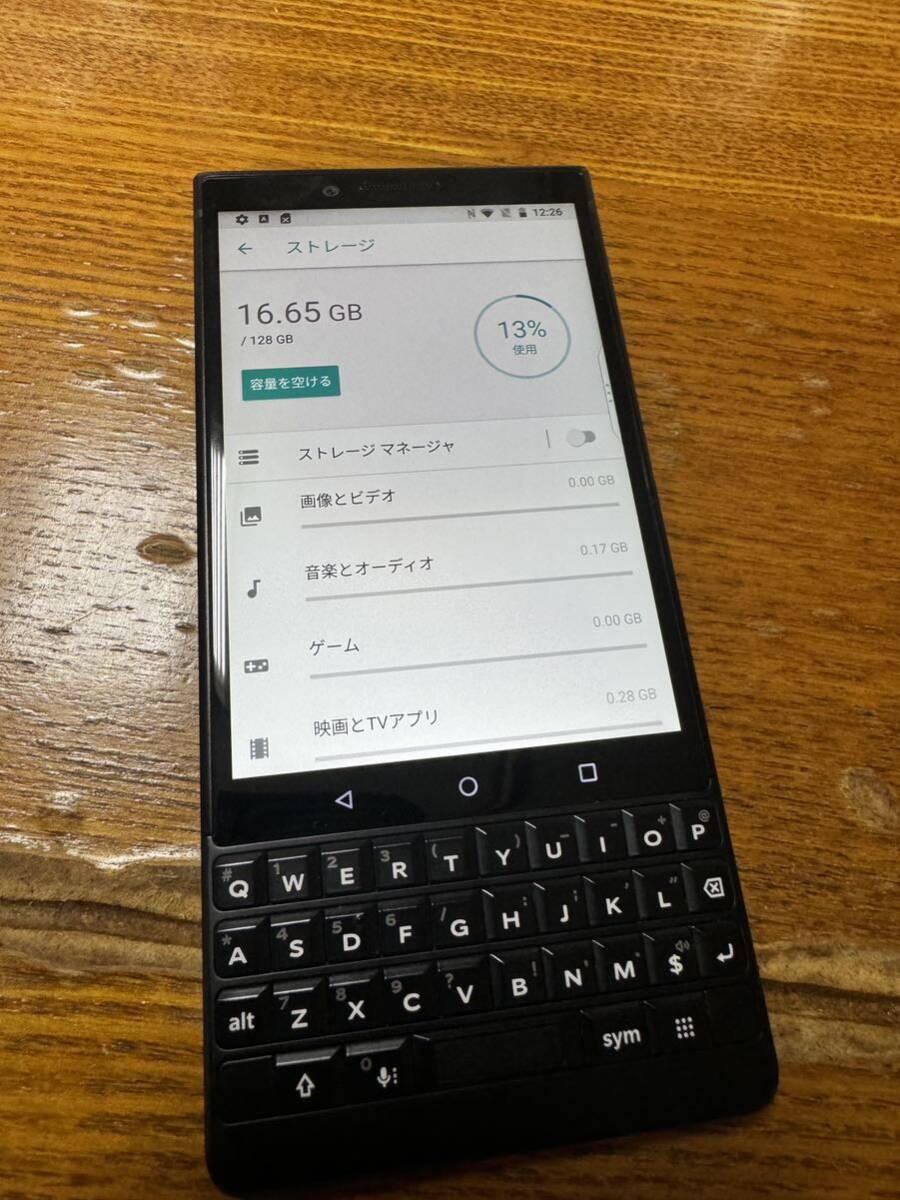 【難あり　スピーカーから音でない】BlackBerry KEY2 bbf100-9 128GB ブラック SIMフリー_画像2