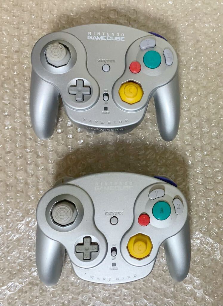 [ operation not yet verification ]NINTENDO GAME CUBE for controller DOL-004 GC wave bird controller together 2 piece set 