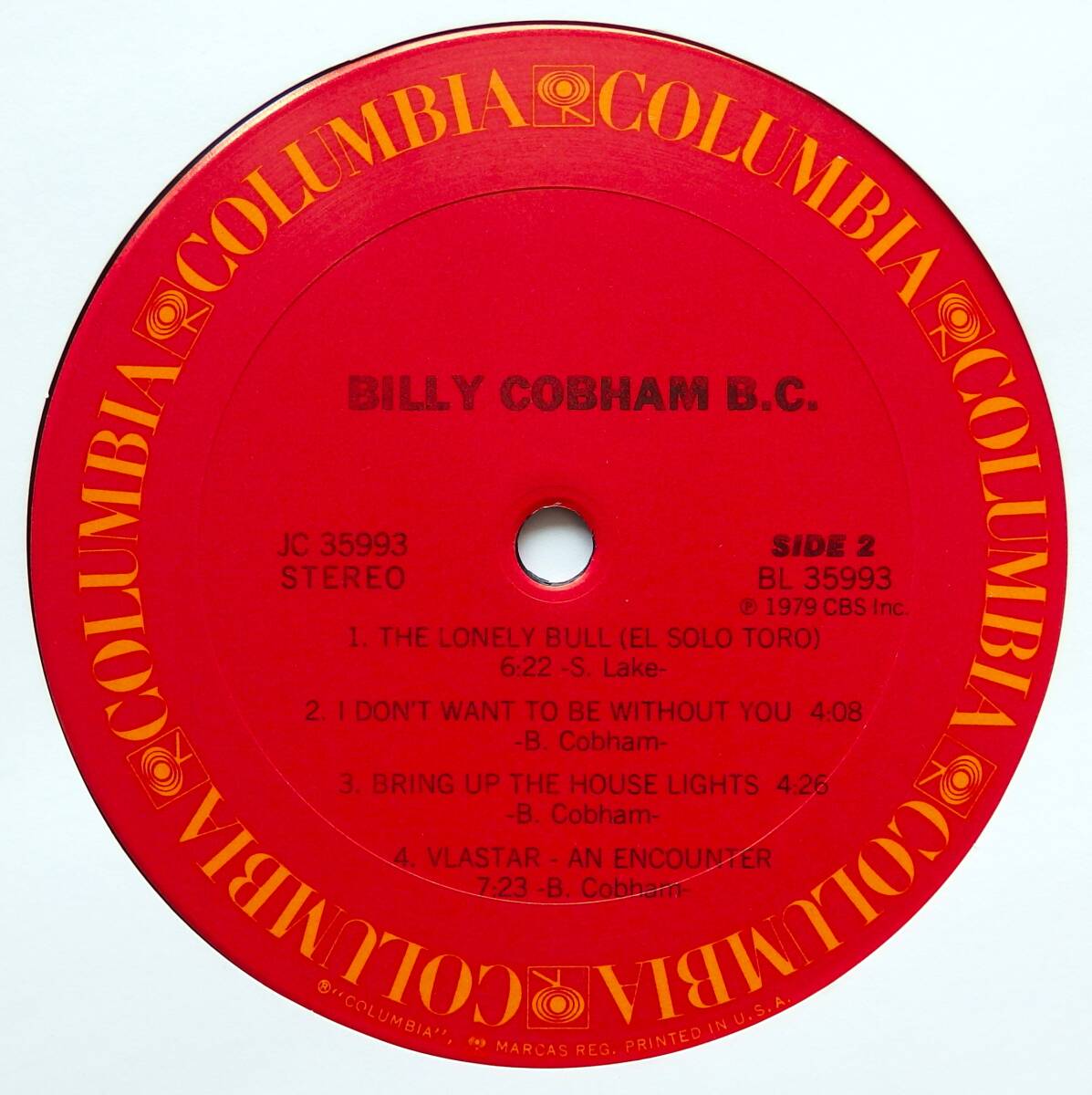 【1979年USオリジナル盤/シュリンク＆レーベルカタログインサート付き】 BILLY COBHAM / B.C.の画像7