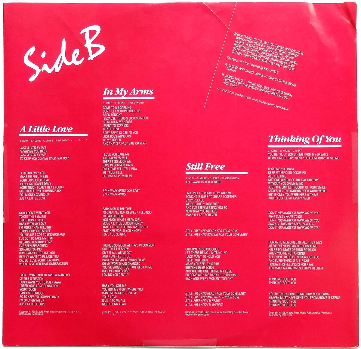 【1982年3rd/USオリジナル盤/ブギー名盤/ジャケ＆盤面美品】 AURRA / A Little Love_画像3