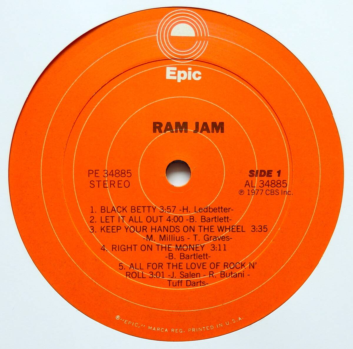 【1977年1st/USオリジナル盤（サンタマリアプレス）/保存状態良好】 RAM JAM / Ram Jamの画像3