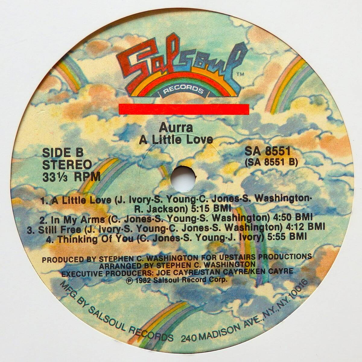 【1982年3rd/USオリジナル盤/ブギー名盤/ジャケ＆盤面美品】 AURRA / A Little Love_※白インナースリーヴは撮影用に使用。