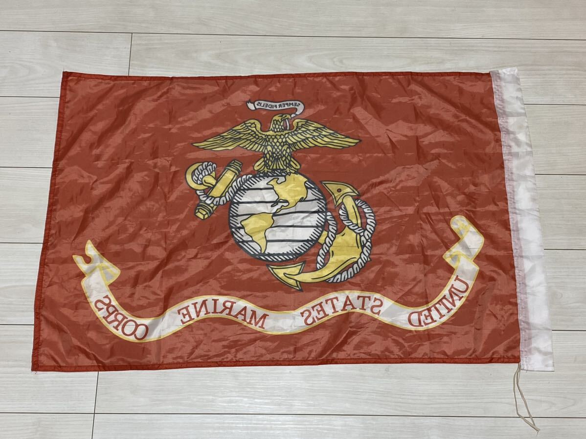 米軍放出品 USMC イーグルアンカー フラッグ 旗 FLAG ミリタリー 沖縄 サバゲー MARINE (16-30)_画像2